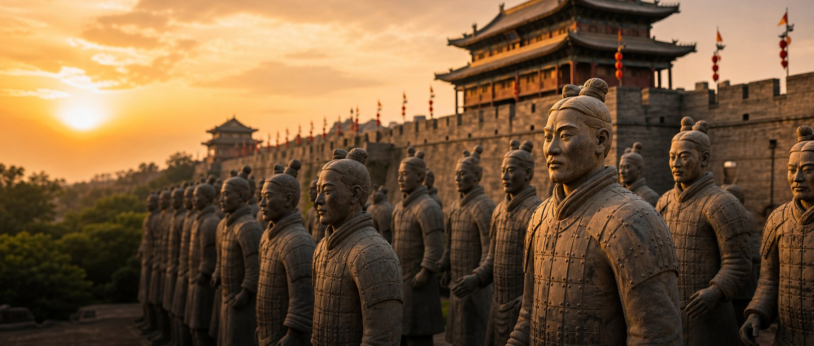 Terracotta Warriors and Xi'an city wall