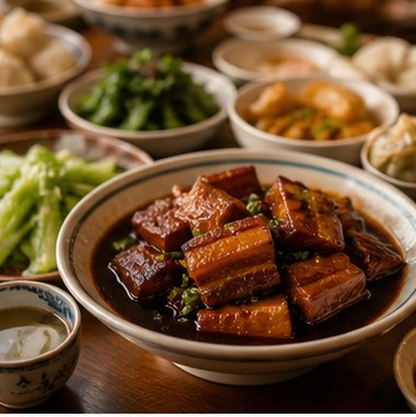Spicy local dishes representing Chengdu food guide