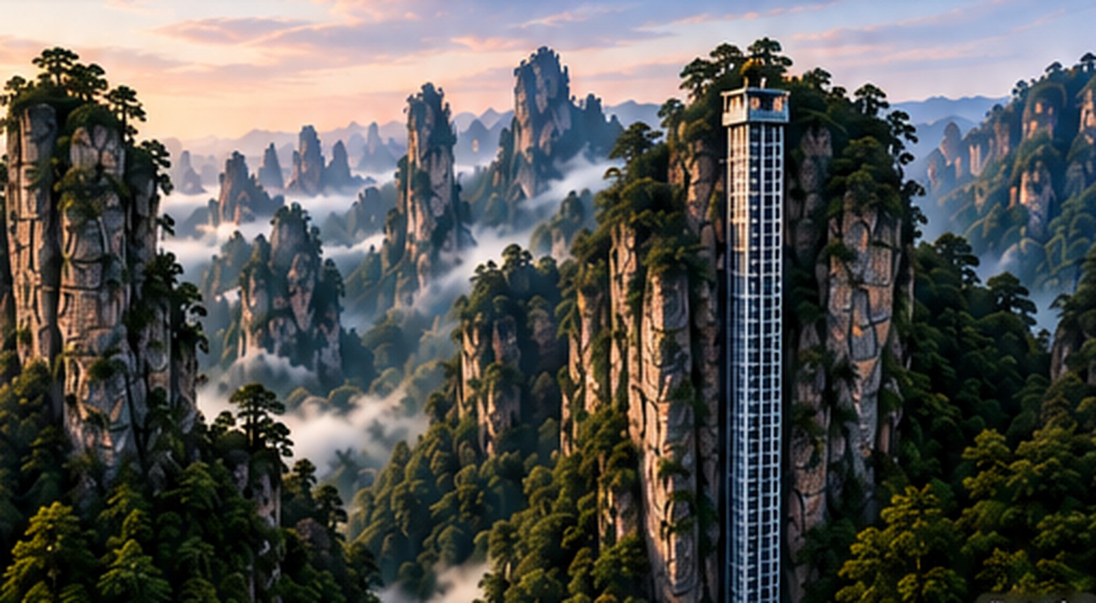 Bailong Elevator and Zhangjiajie mountain transport